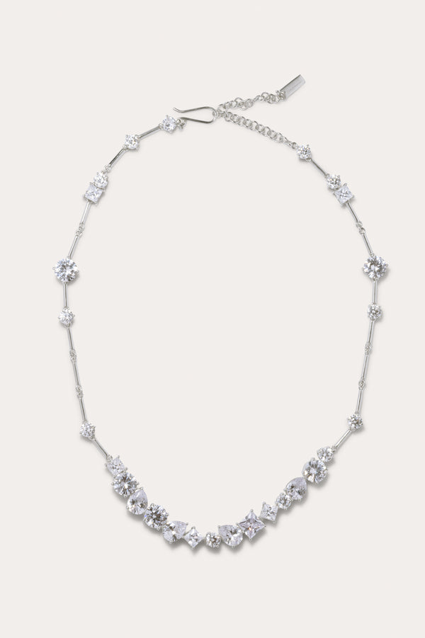 Z113 - Zirconia and Recycled Silver Necklace