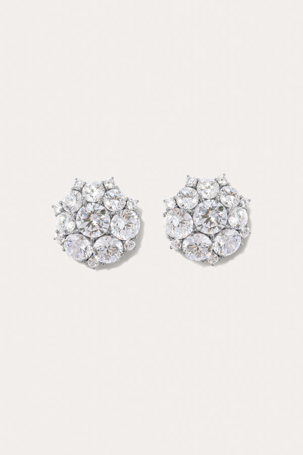 Z115 - Boucles d'oreilles en oxyde de zirconium et argent recyclé