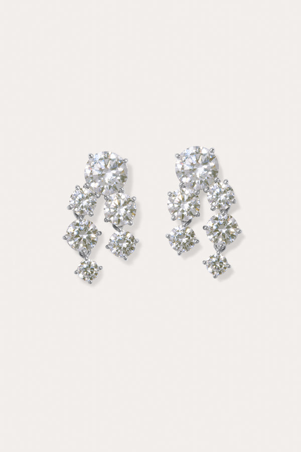 Z116 - Boucles d'oreilles en oxyde de zirconium et argent recyclé