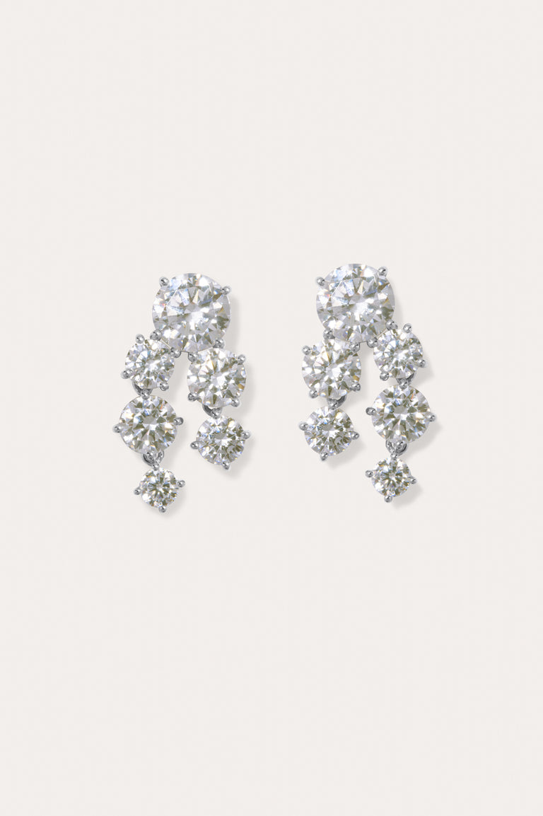 Z116 - Boucles d'oreilles en oxyde de zirconium et argent recyclé