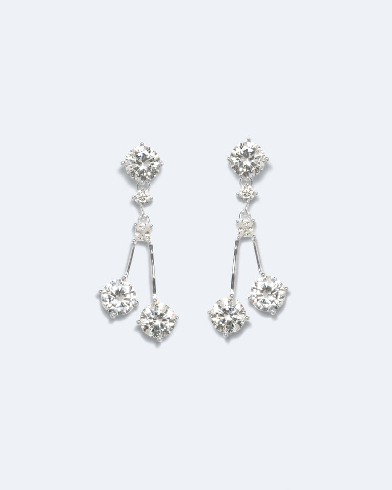 H93 - Boucles d'oreilles en résine verte et argent recyclé