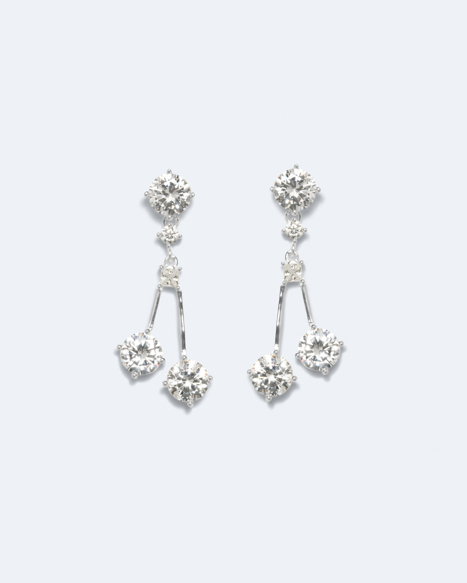 H93 - Boucles d'oreilles en résine verte et argent recyclé