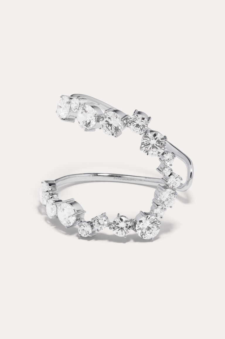 Myth - Zirconia and Rhodium Plated Cuff