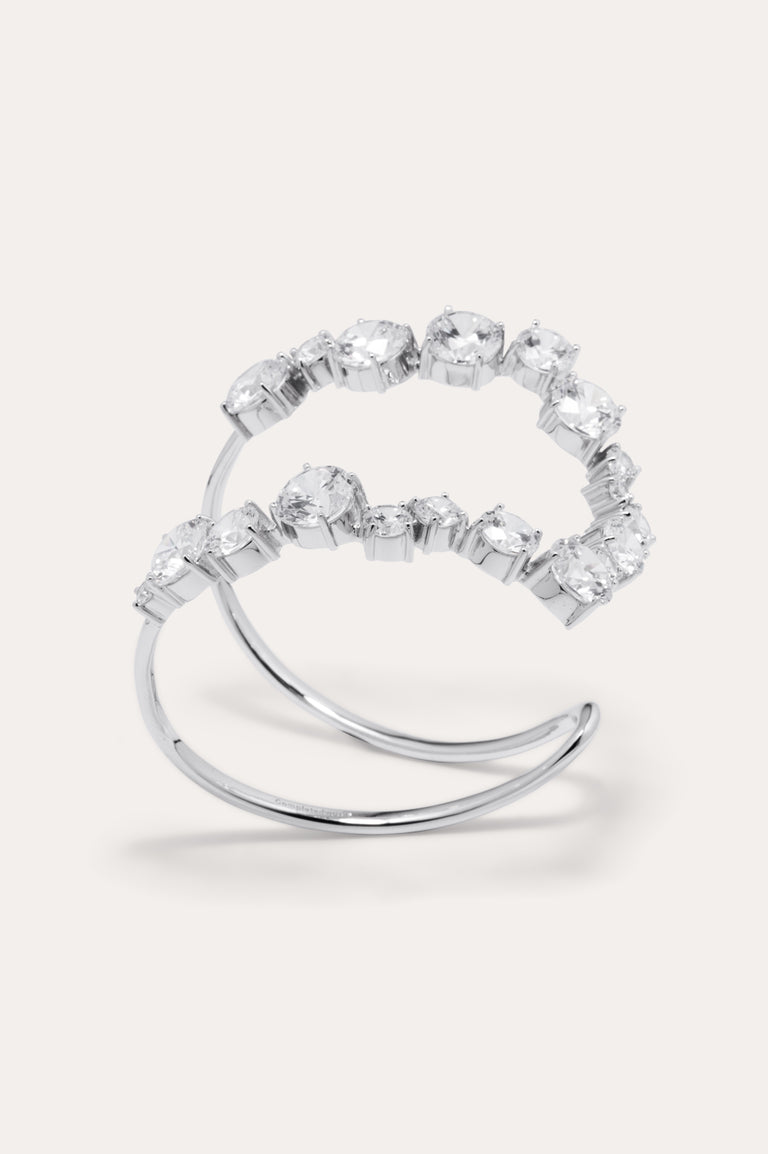 Myth - Zirconia and Rhodium Plated Cuff