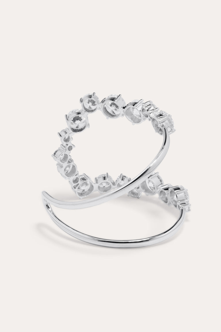 Myth - Zirconia and Rhodium Plated Cuff