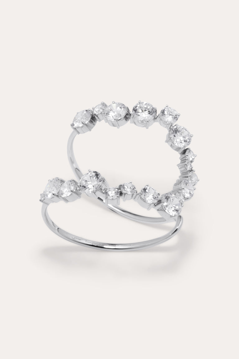 Myth - Zirconia and Rhodium Plated Cuff