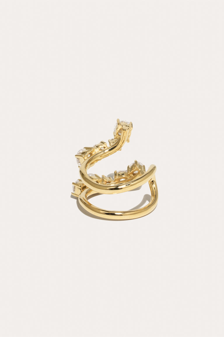 Mythe - Bague en oxyde de zirconium et vermeil