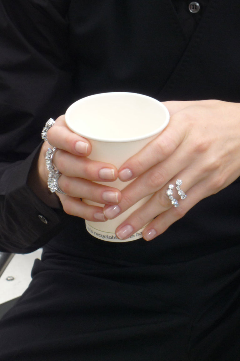 Myth - Zirconia and Recycled Silver Ring