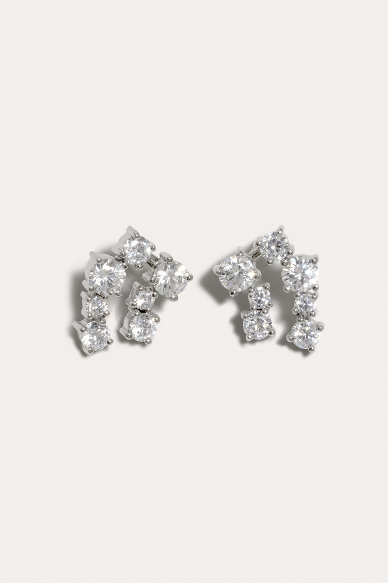 Myth - Zirconia and Rhodium Plated Earrings