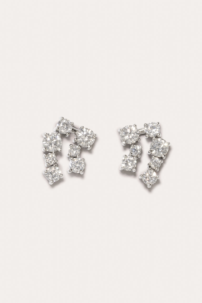 Myth - Zirconia and Rhodium Plated Earrings