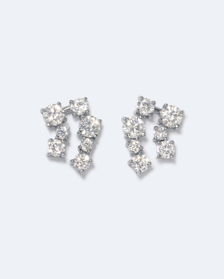 Myth - 14 Carat White Gold and Diamond Earrings