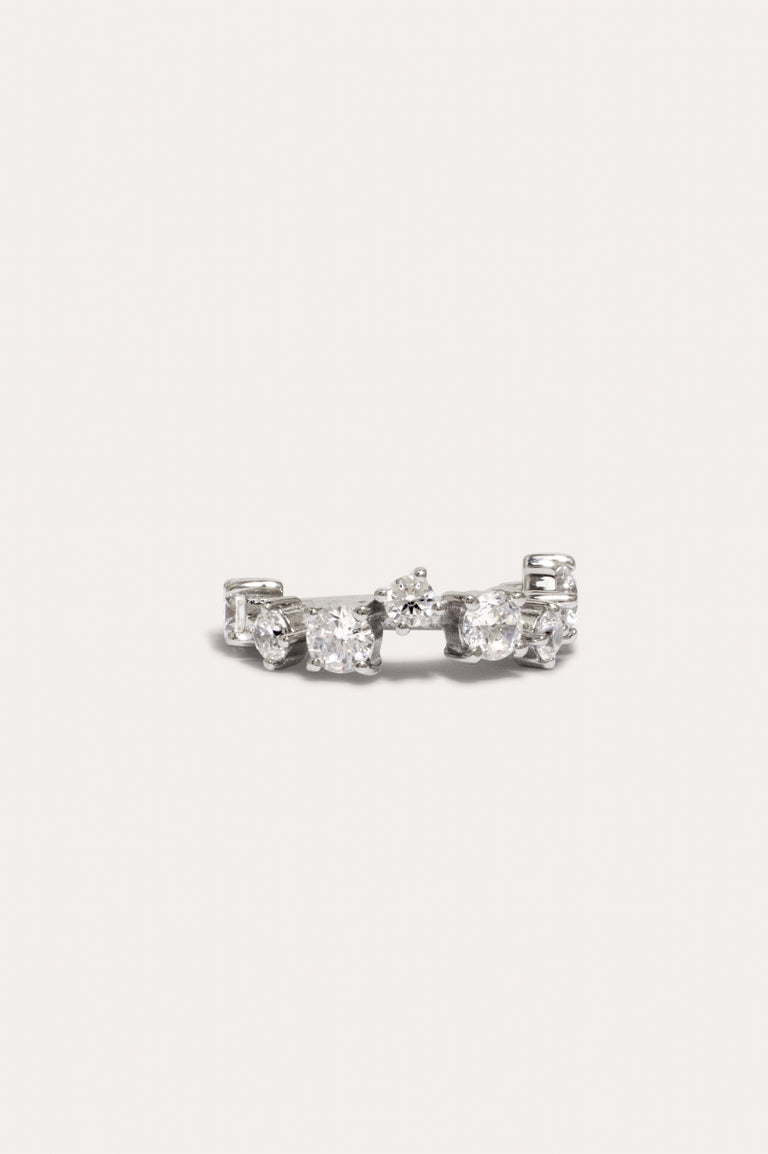 Z25 - Cubic Zirconia and Rhodium Plated Ear Cuff