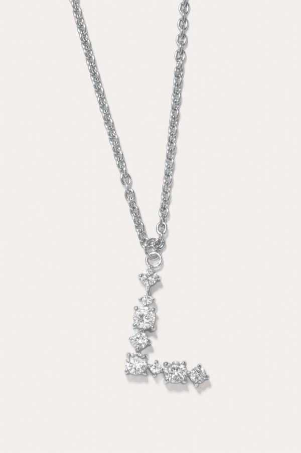 Pendentif Glitchy L - Oxyde de zirconium et plaqué rhodium