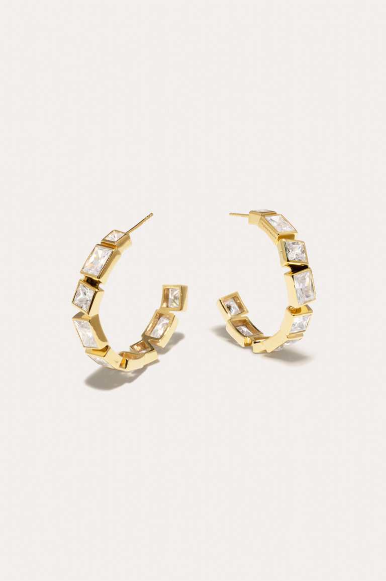 Z31 - Cubic Zirconia and Recycled Gold Vermeil Earrings