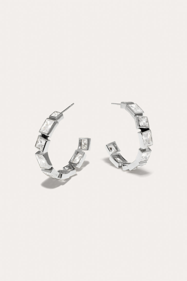 Z31 - Zirconia and Recycled Silver Earrings