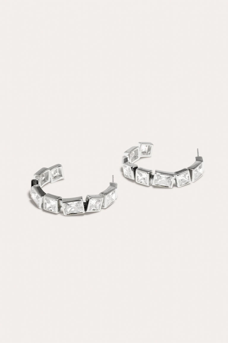 Z31 - Zirconia and Recycled Silver Earrings