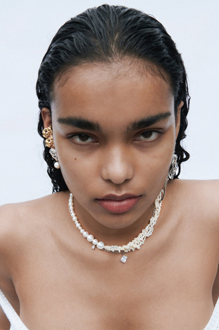 Rêves chiffrés - Collier en zircone et vermeil