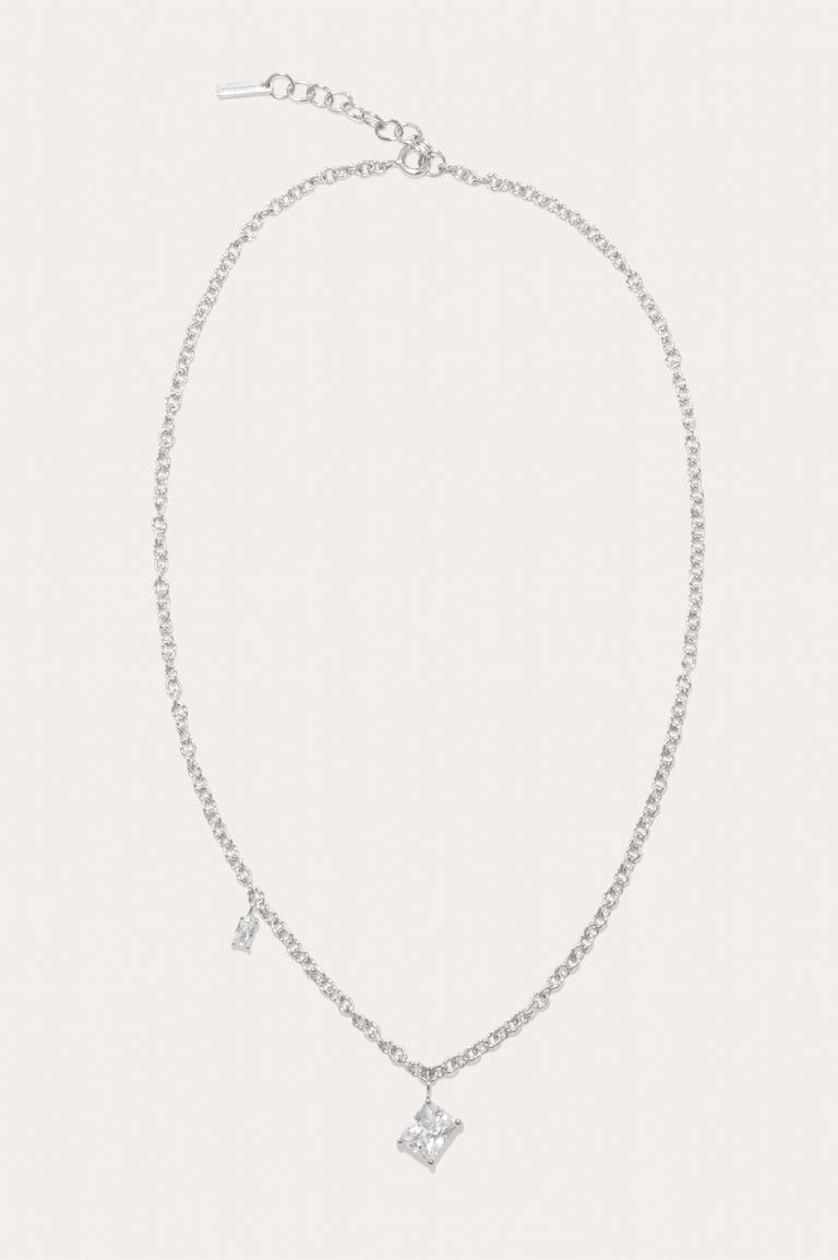 Encrypted Dreams - Zirconia and Sterling Silver Necklace