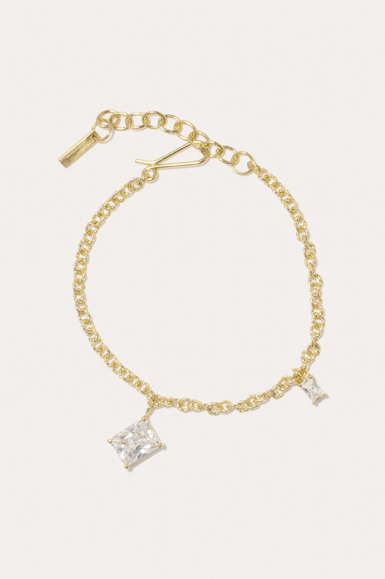 Encrypted Dreams - Cubic Zirconia and Gold Vermeil Bracelet