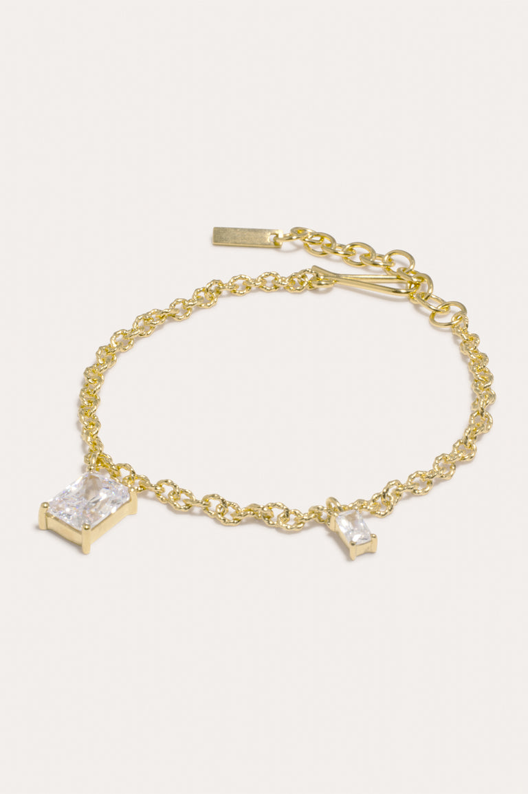Encrypted Dreams - Cubic Zirconia and Gold Vermeil Bracelet