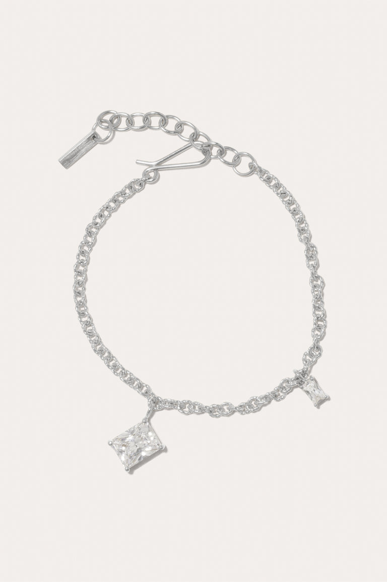 Encrypted Dreams - Cubic Zirconia and Rhodium Plated Bracelet