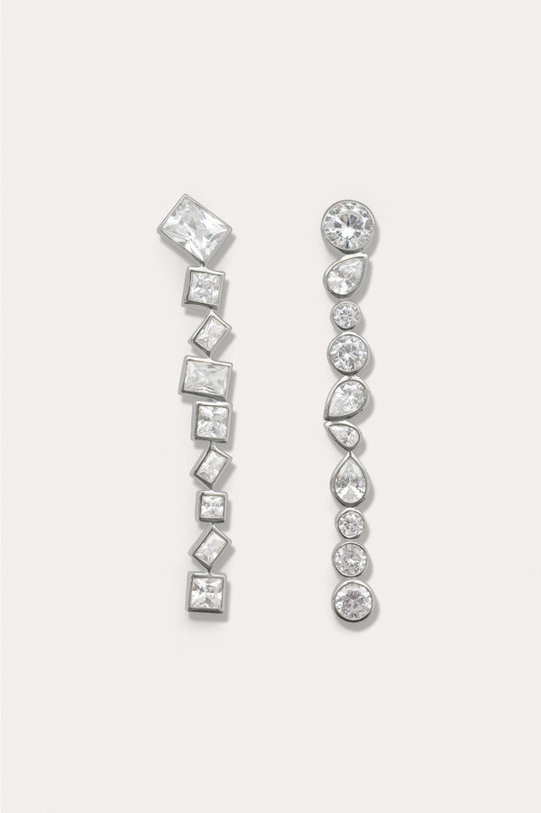 Dare - Boucles d'oreilles en zircone et argent recyclé