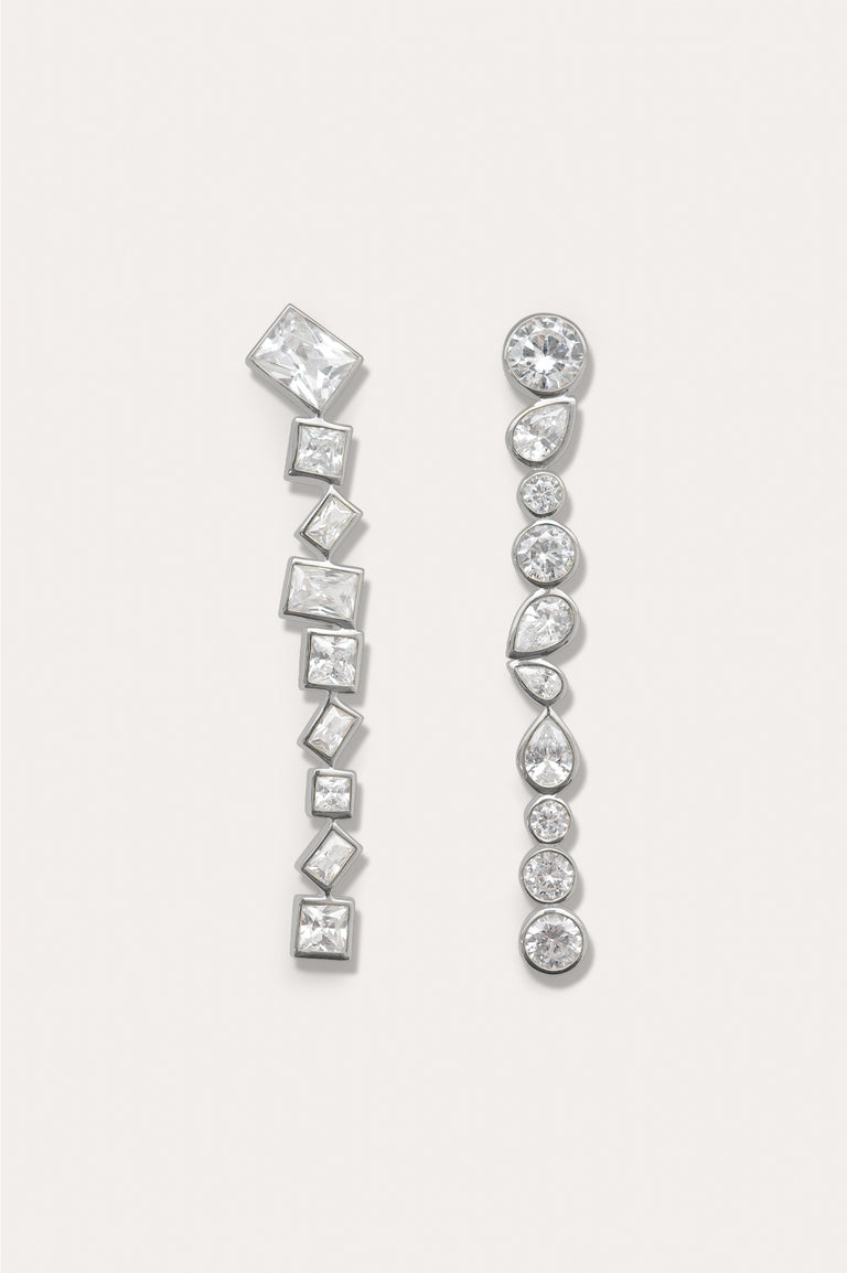 Dare - Boucles d'oreilles en zircone et argent recyclé