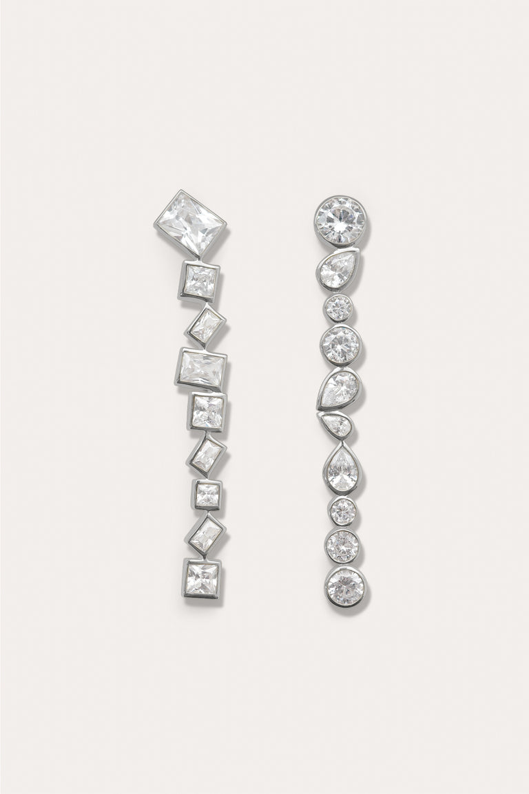 Dare - Zirconia and Recycled Silver Earrings