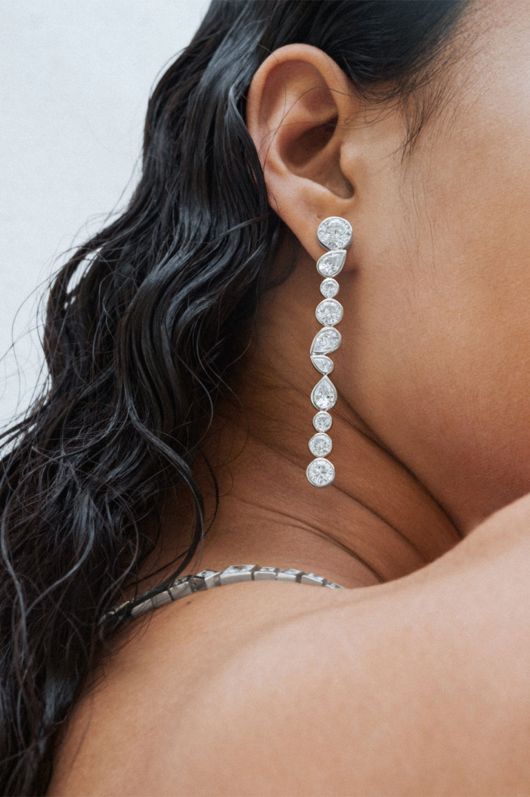 Dare - Boucles d'oreilles en zircone et argent recyclé