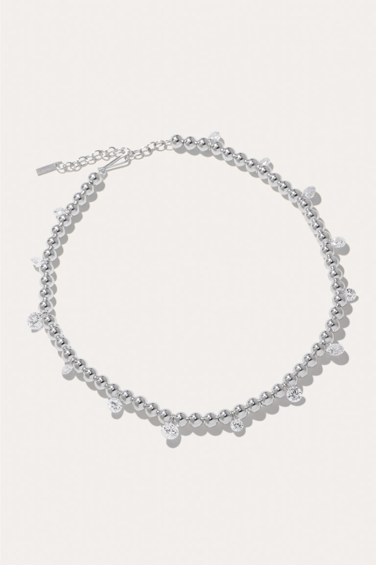 Chaque nuage a son revers — Collier en oxyde de zirconium et argent sterling