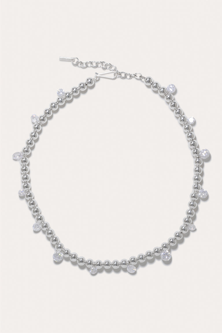 Chaque nuage a son revers — Collier en oxyde de zirconium et argent sterling