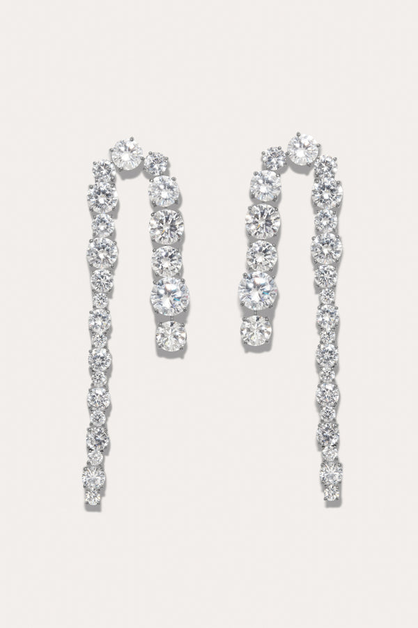 Sleuth - Boucles d'oreilles en zircone et argent recyclé