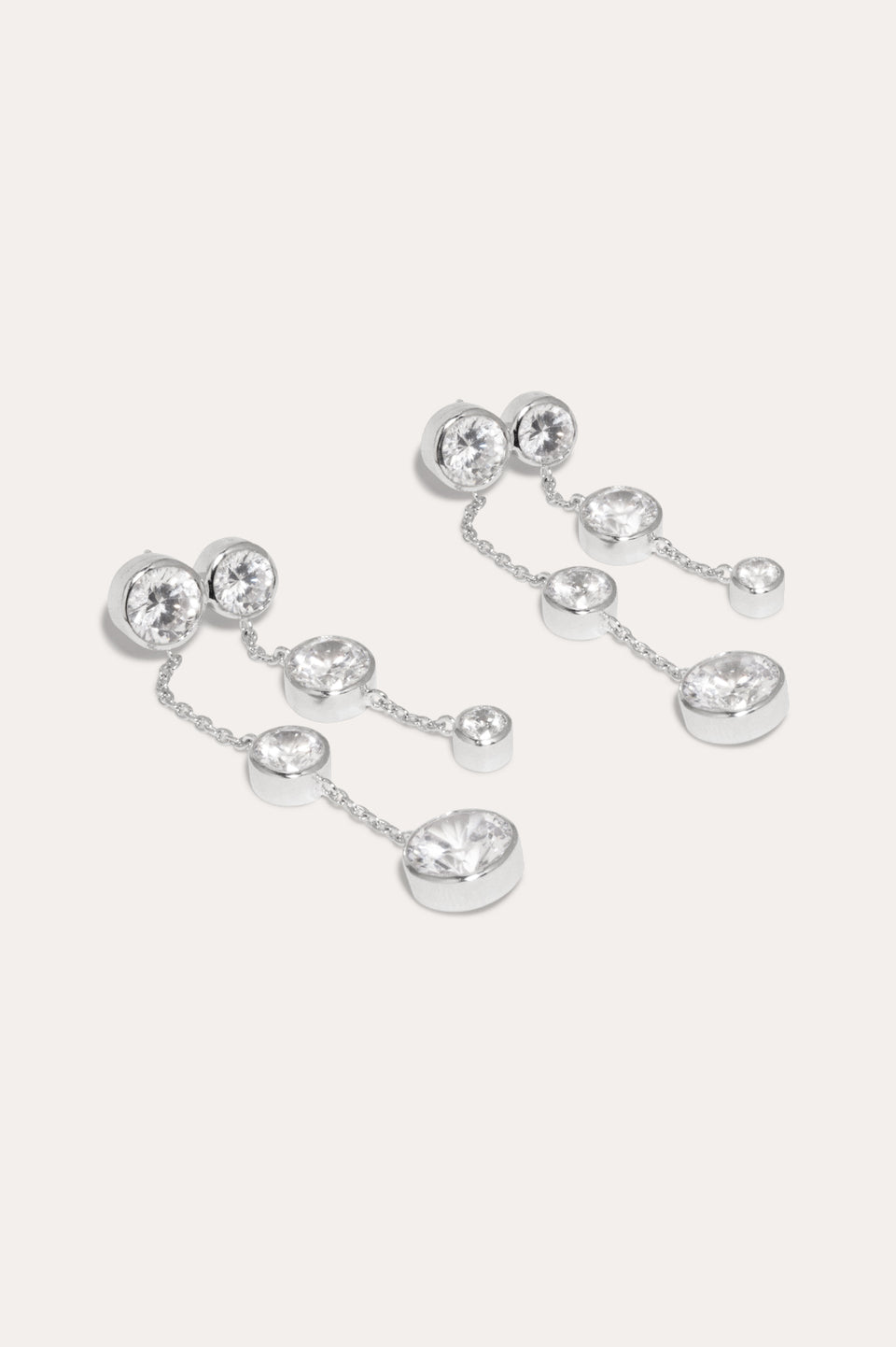 How To See Clearly In Darkness - Zirconia and Recycled Silver Earrings