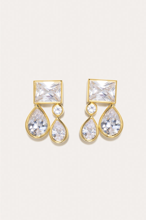 Z50 - Boucles d'oreilles en zircone et vermeil en or recyclé