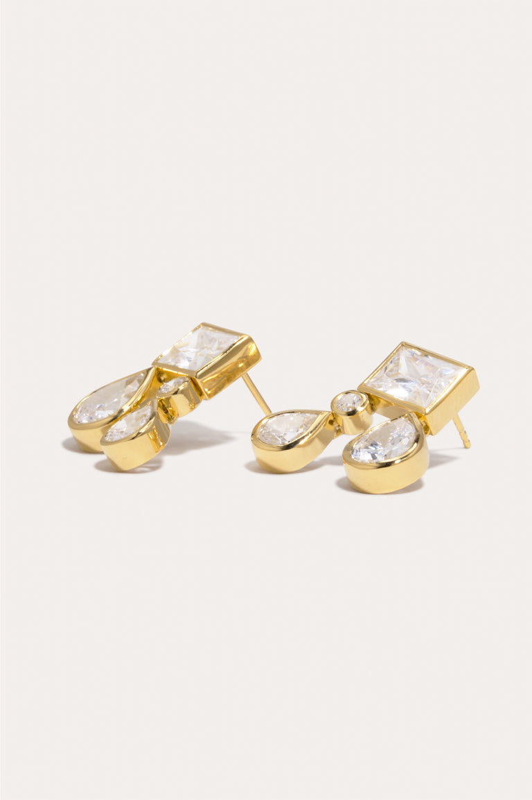 Z50 - Zirconia and Recycled Gold Vermeil Earrings