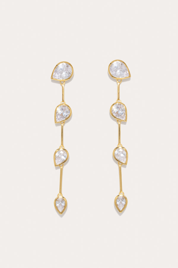 Z64 - Boucles d'oreilles en zircone et vermeil en or recyclé