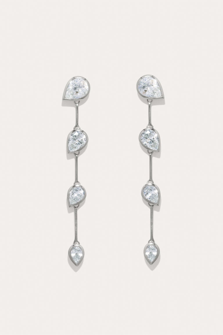 Z64 - Boucles d'oreilles en zircone et argent recyclé