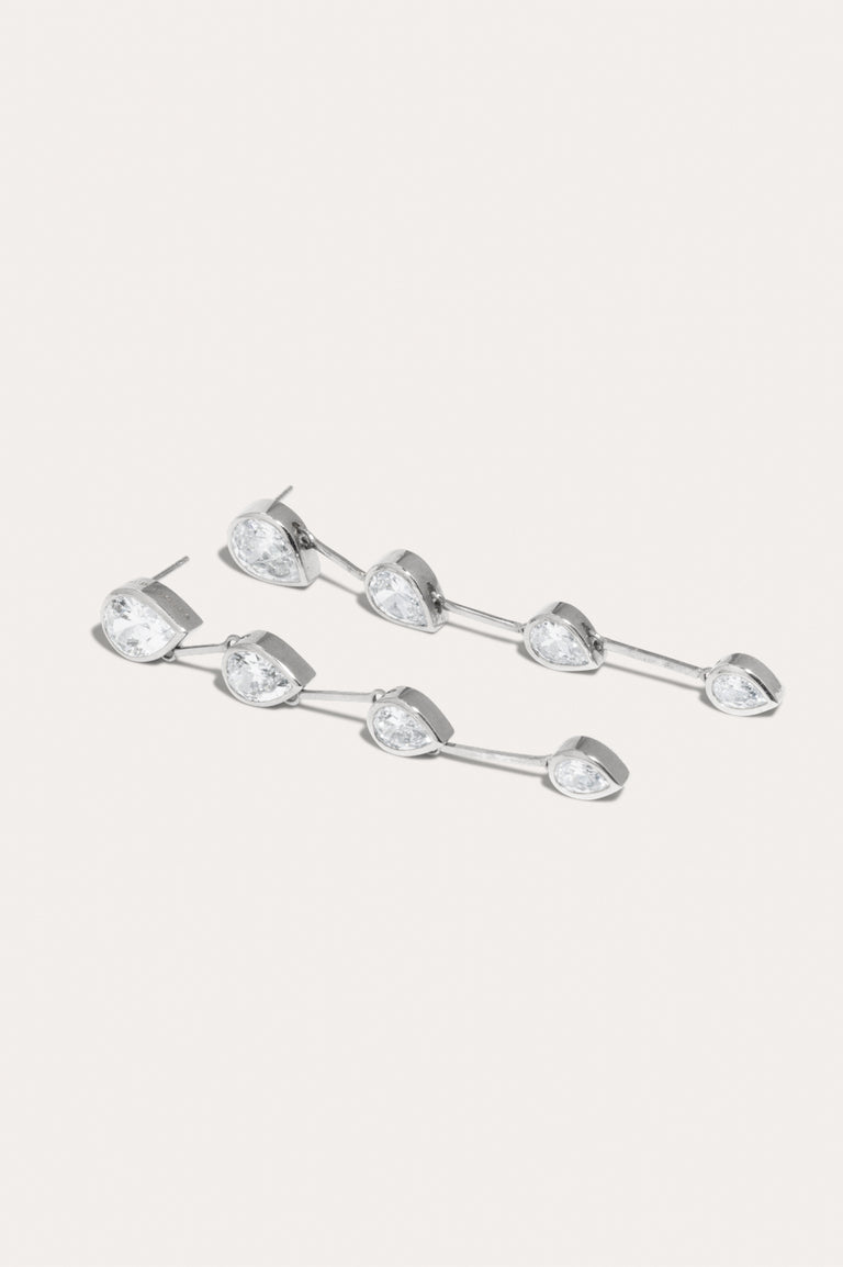 Z64 - Boucles d'oreilles en zircone et argent recyclé