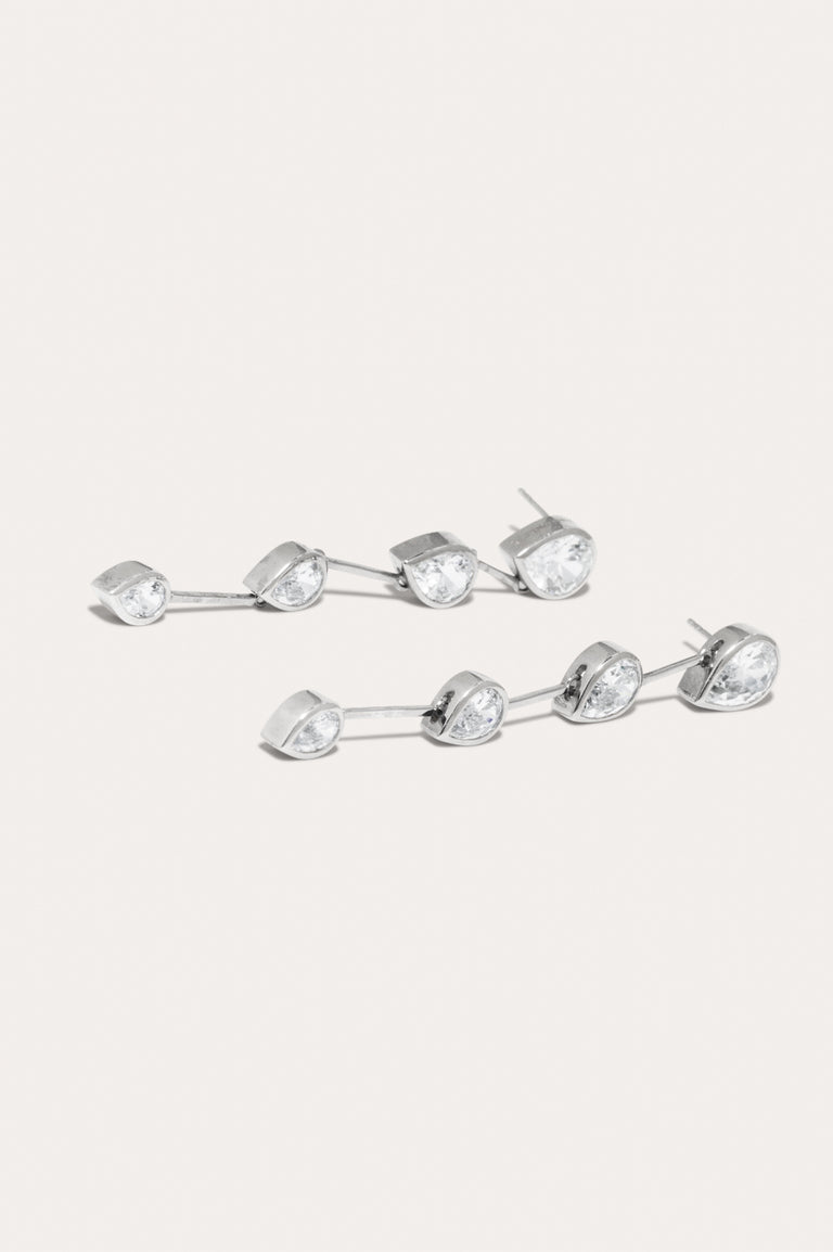 Z64 - Boucles d'oreilles en zircone et argent recyclé