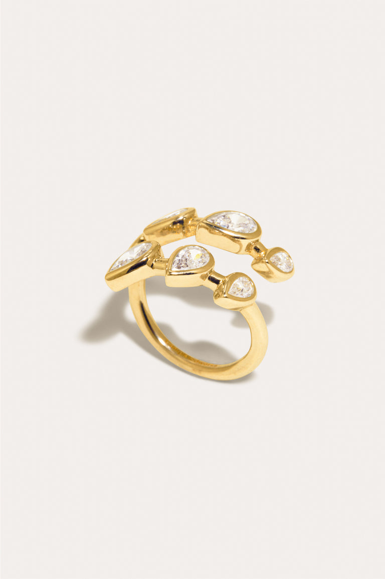 Arc - Zirconia and Recycled Gold Vermeil Ring