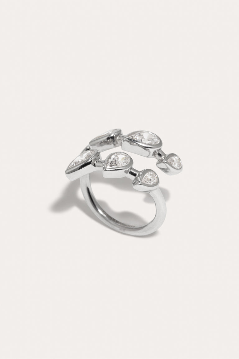 Arc - Zirconia and Recycled Silver Ring