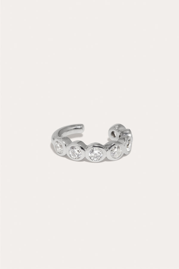 Manchette d'oreille Arc - Zircone et argent recyclé