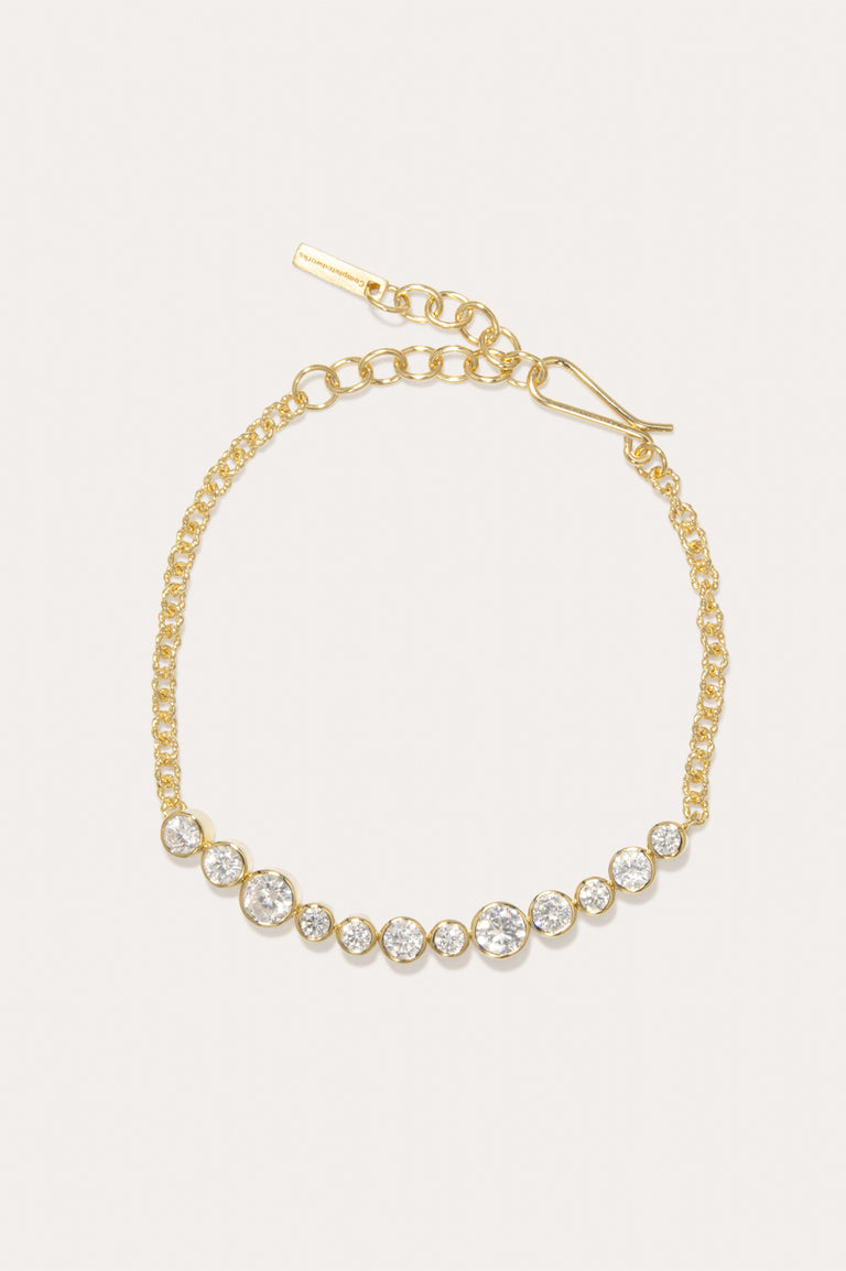 Wild Eyed - Bracelet en Zirconia et Vermeil d'Or Recyclé