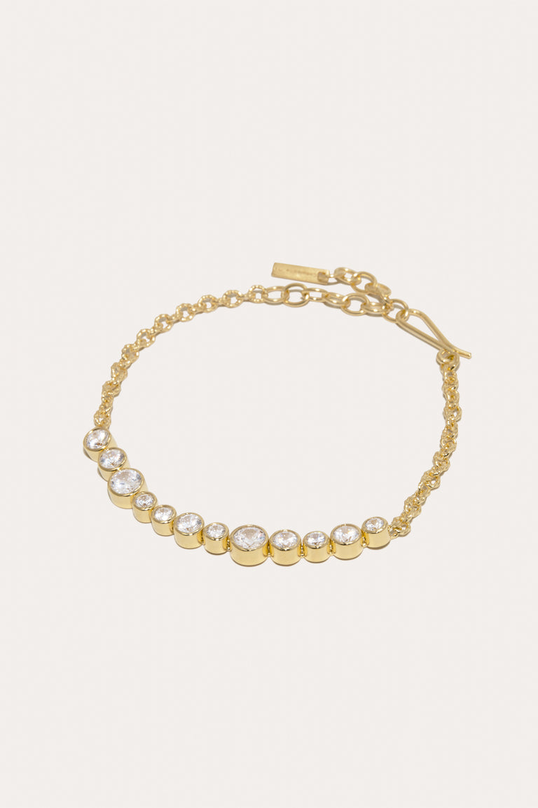 Wild Eyed - Zirconia and Recycled Gold Vermeil Bracelet