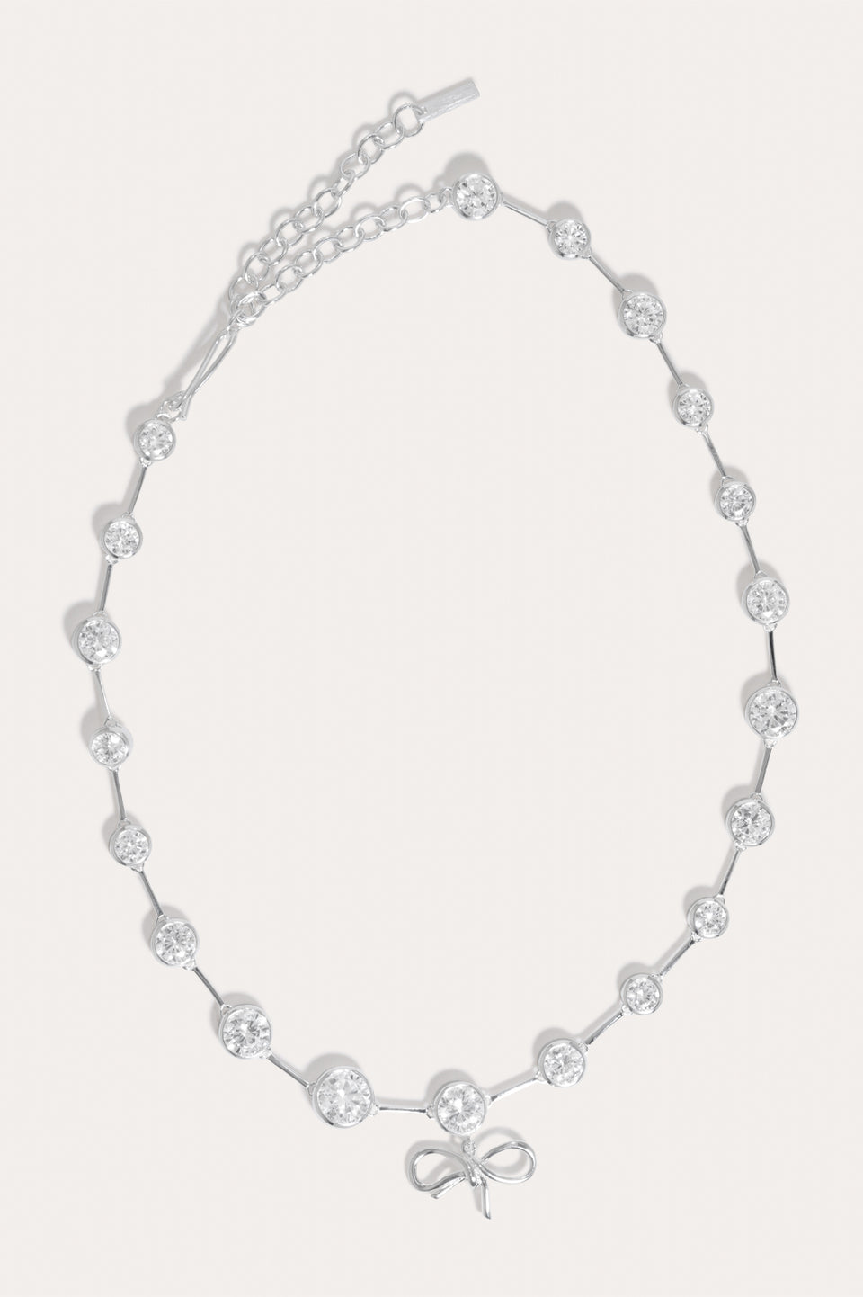 A World Locked by Politics and Money - Zirconia and Recycled Silver Necklace