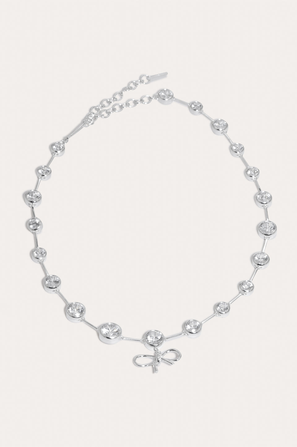 A World Locked by Politics and Money - Zirconia and Recycled Silver Necklace