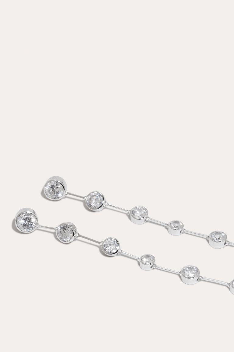 Z84 - Boucles d'oreilles en oxyde de zirconium et argent recyclé