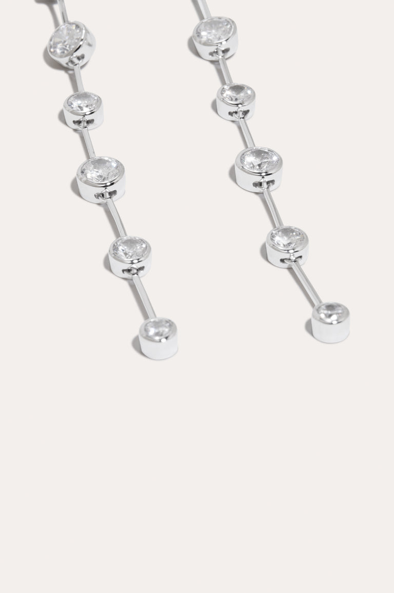 Z84 - Zirconia and Recycled Silver Earrings