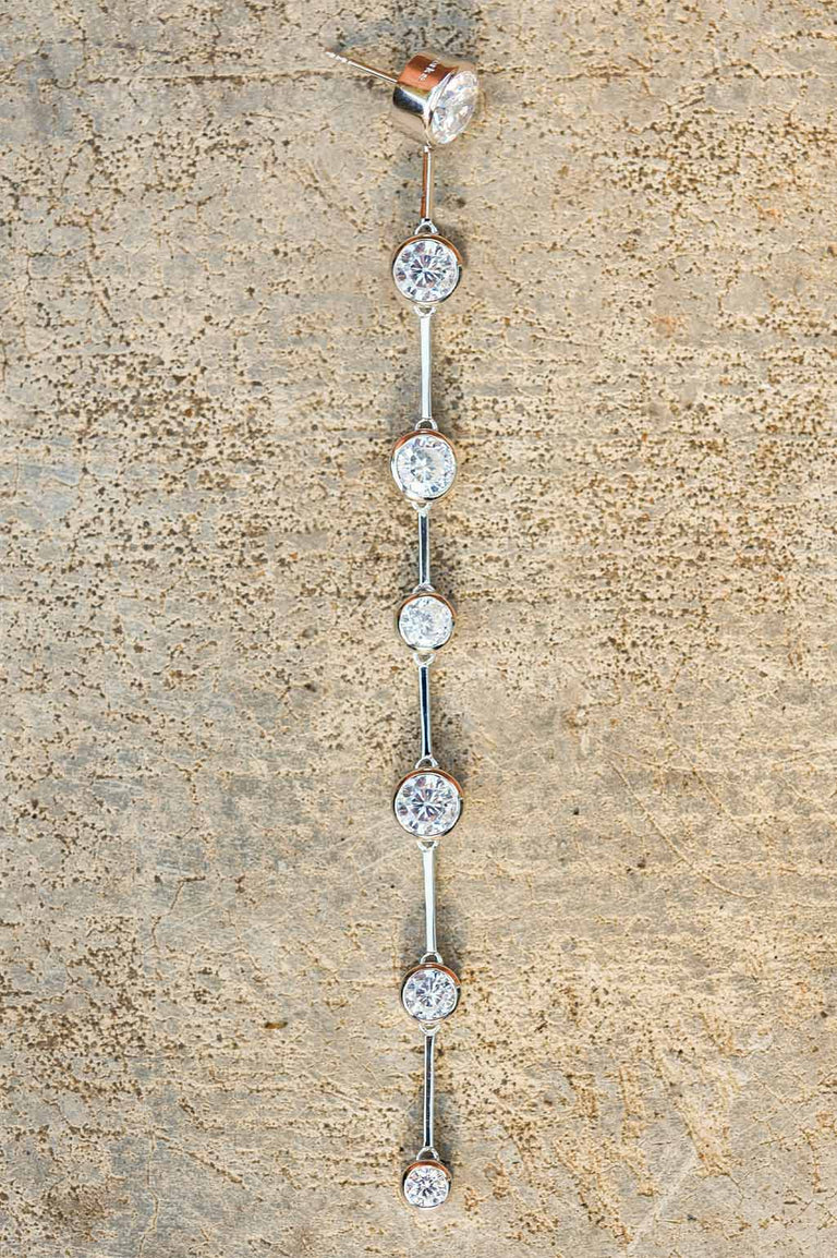 Z84 - Boucles d'oreilles en oxyde de zirconium et argent recyclé