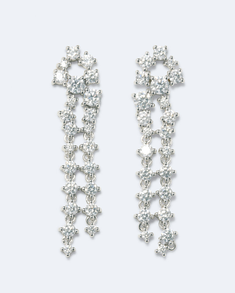 Z85 - Boucles d'oreilles en oxyde de zirconium et argent recyclé